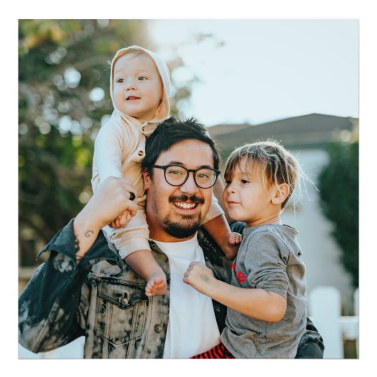 Elegante aangepaste familie foto modern foto afdruk (Voorkant)