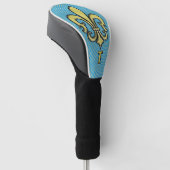 Elegante aangepaste Fleur De Lis-golfdesign Golfheadcover (Schuin)