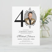 Elegante aangepaste foto 40e verjaardag verrassing kaart (Staand voorkant)