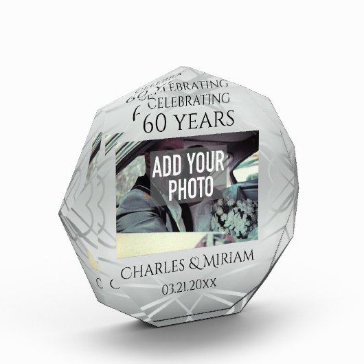 Elegante aangepaste foto 60ste bruiloft Jubileum c (Links)