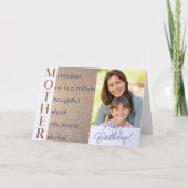 Elegante aangepaste foto Acrostic gedicht Moederve Kaart (Voorkant)