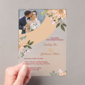 Elegante aangepaste foto acryl bruiloft uitnodigin acryl uitnodigingen (Insitu (Draagbaar))