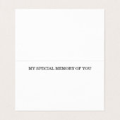 Elegante aangepaste foto begrafenisherdenking visitekaartje (Binnenkant ongevouwen)