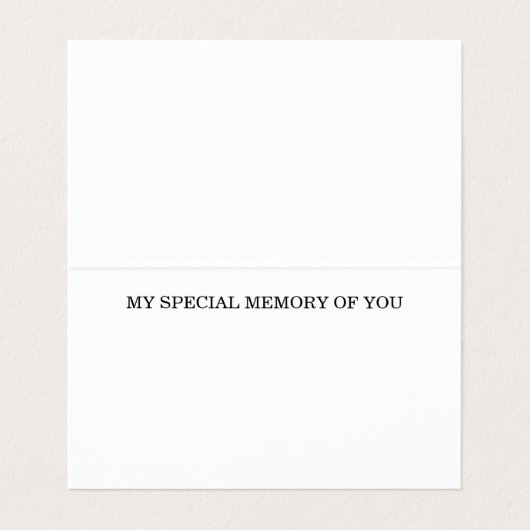 Elegante aangepaste foto begrafenisherdenking visitekaartje (Binnenkant ongevouwen)