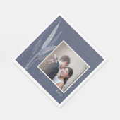 Elegante aangepaste foto blauwe botanische tuin br servet (Hoek)