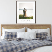 Elegante aangepaste foto bruiloft canvas afdruk (Insitu (Slaapkamer))