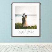 Elegante aangepaste foto bruiloft canvas afdruk (Insitu (Houten vloer))