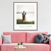 Elegante aangepaste foto bruiloft canvas afdruk (Insitu (Woonkamer))