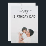 Elegante aangepaste foto Gelukkige verjaardag vade Kaart<br><div class="desc">Leuke elegante Happy Birthday Daddy kaart met een gepersonaliseerde foto</div>