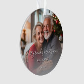 Elegante aangepaste foto Grote ouders Kerstmis Ornament (voorkant)