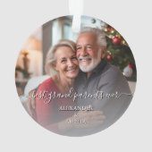 Elegante aangepaste foto Grote ouders Kerstmis Ornament (achterkant)