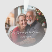 Elegante aangepaste foto Grote ouders Kerstmis Ornament (voorkant)