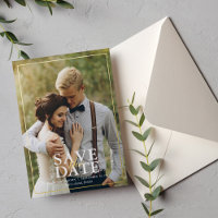 Elegante aangepaste foto huwelijksaankondiging