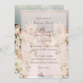 Elegante Aangepaste Foto Huwelijksuitnodiging Kaart (Voorkant / Achterkant)