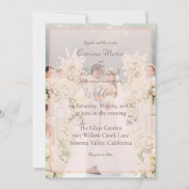 Elegante Aangepaste Foto Huwelijksuitnodiging Kaart