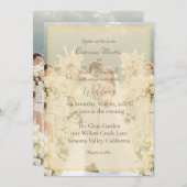 Elegante Aangepaste Foto Huwelijksuitnodiging Kaart (Voorkant / Achterkant)