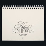 Elegante aangepaste foto kalligrafie crème kerst kalender<br><div class="desc">***dit ontwerp maakt deel uit van een kerstvakantie-collectie** _____________________________ Deze ontwerp-sjabloon is volledig bewerkbaar en aanpasbaar door u als klant - Klik op Verdere knop personaliseren als u wilt verplaatsen, toevoegen, verwijderen of belangrijke wijzigingen aan het ontwerp wilt aanbrengen ____________________ *Als u nog vragen over het ontwerp hebt of als...</div>