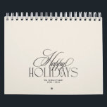Elegante aangepaste foto kalligrafie crème kerst kalender<br><div class="desc">***dit ontwerp maakt deel uit van een kerstvakantie-collectie** _____________________________ Deze ontwerp-sjabloon is volledig bewerkbaar en aanpasbaar door u als klant - Klik op Verdere knop personaliseren als u wilt verplaatsen, toevoegen, verwijderen of belangrijke wijzigingen aan het ontwerp wilt aanbrengen ____________________ *Als u nog vragen over het ontwerp hebt of als...</div>