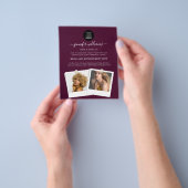 Elegante aangepaste foto Logo Promotionele Bourgog Flyer (Hand)