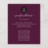 Elegante aangepaste foto Logo Promotionele Bourgog Flyer (Achterkant)
