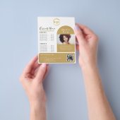 Elegante aangepaste foto Logo promotionele estheti Flyer (Hand)