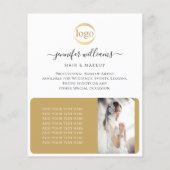 Elegante aangepaste foto Logo promotionele estheti Flyer (Achterkant)