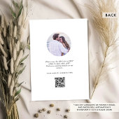 Elegante aangepaste foto met QR-code bruiloft Kaart