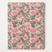 Elegante aangepaste foto roze rozen planner (Achterkant)