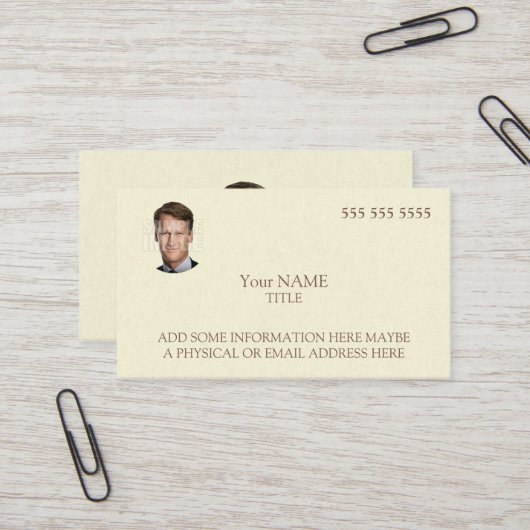 Elegante aangepaste foto visitekaartje (Voorkant / Achterkant in situ)