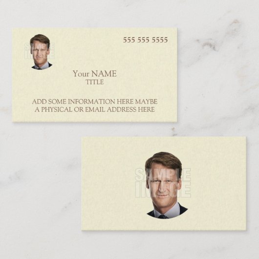 Elegante aangepaste foto visitekaartje (Voorkant / Achterkant)