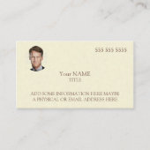 Elegante aangepaste foto visitekaartje (Voorkant)