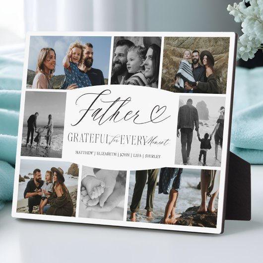 Elegante aangepaste fotocollage van vader Cadeau v Fotoplaat