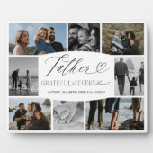 Elegante aangepaste fotocollage van vader Cadeau v Fotoplaat (Voorkant)