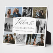 Elegante aangepaste fotocollage van vader Cadeau v Fotoplaat (Zijkant)