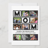 Elegante aangepaste  Gelukkige Moederdag 9 foto co Feestdagenkaart (Voorkant)