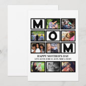 Elegante aangepaste  Gelukkige Moederdag 9 foto co Feestdagenkaart (Voorkant / Achterkant)