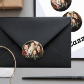 Elegante aangepaste gelukkige verjaardag Voeg uw e Ronde Sticker