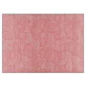 Elegante aangepaste ginkgo blad glas snijplank (Voorkant)