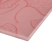 Elegante aangepaste ginkgo blad glas snijplank (Hoek)