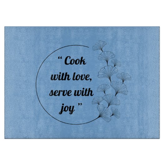 Elegante aangepaste ginkgo blad glas snijplank (Voorkant)