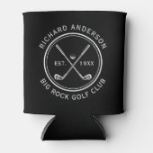 Elegante aangepaste golfclubnaam blikjeskoeler (Voorkant)