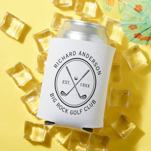 Elegante aangepaste golfclubnaam blikjeskoeler (Insitu Zomer)