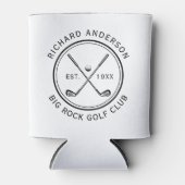 Elegante aangepaste golfclubnaam blikjeskoeler (Voorkant)