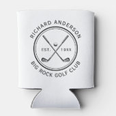 Elegante aangepaste golfclubnaam blikjeskoeler (Achterkant)