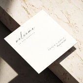 Elegante aangepaste handgeschreven bruiloft servet