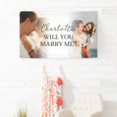 Elegante aangepaste huwelijksaanzoekbanner spandoek (Insitu)