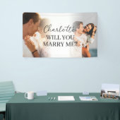 Elegante aangepaste huwelijksaanzoekbanner spandoek (Beurs)