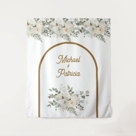 Elegante aangepaste huwelijksceremonie wandkleed