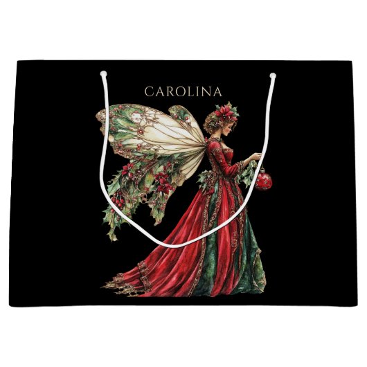 Elegante aangepaste kerst groot cadeauzakje (Voorkant)