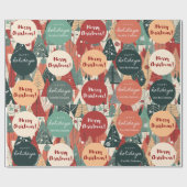 Elegante aangepaste kerstboom vakantie geschenken cadeaupapier (Vlak)